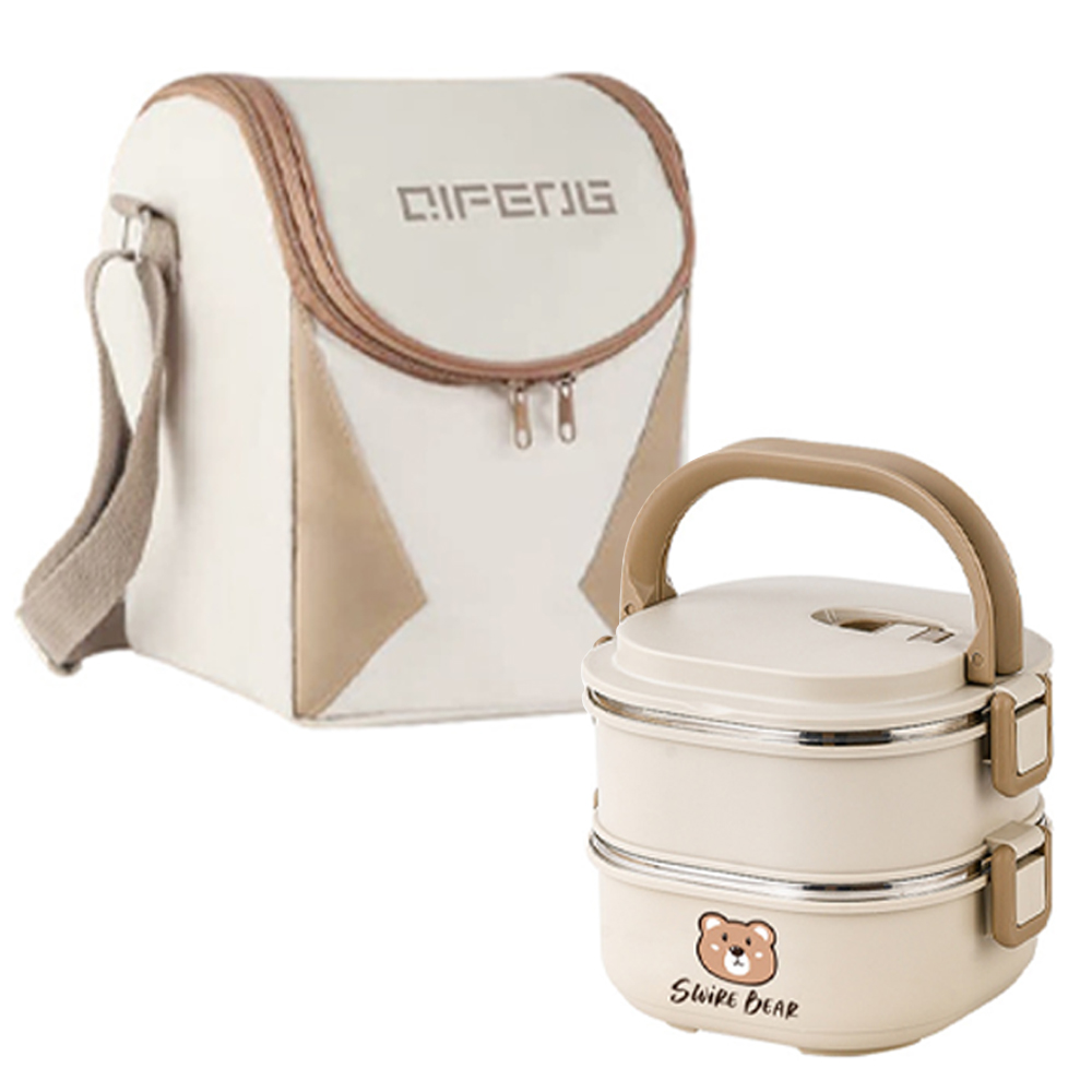 에코럭키 스테인레스 보온 도시락통 2단 3단 4단 휴대용 가방 포함 전자레인지 사용 가능 22,900원