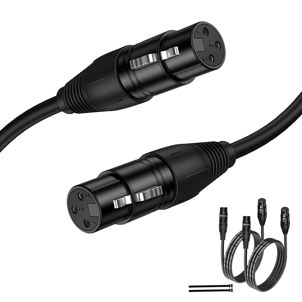 MUDENX XLR 케이블 10피트 2팩 마이크 남성부터 여성까지 3핀 내구성이 뛰어난 차폐형 및 프리미엄 밸런스 패치 코드 45,000원