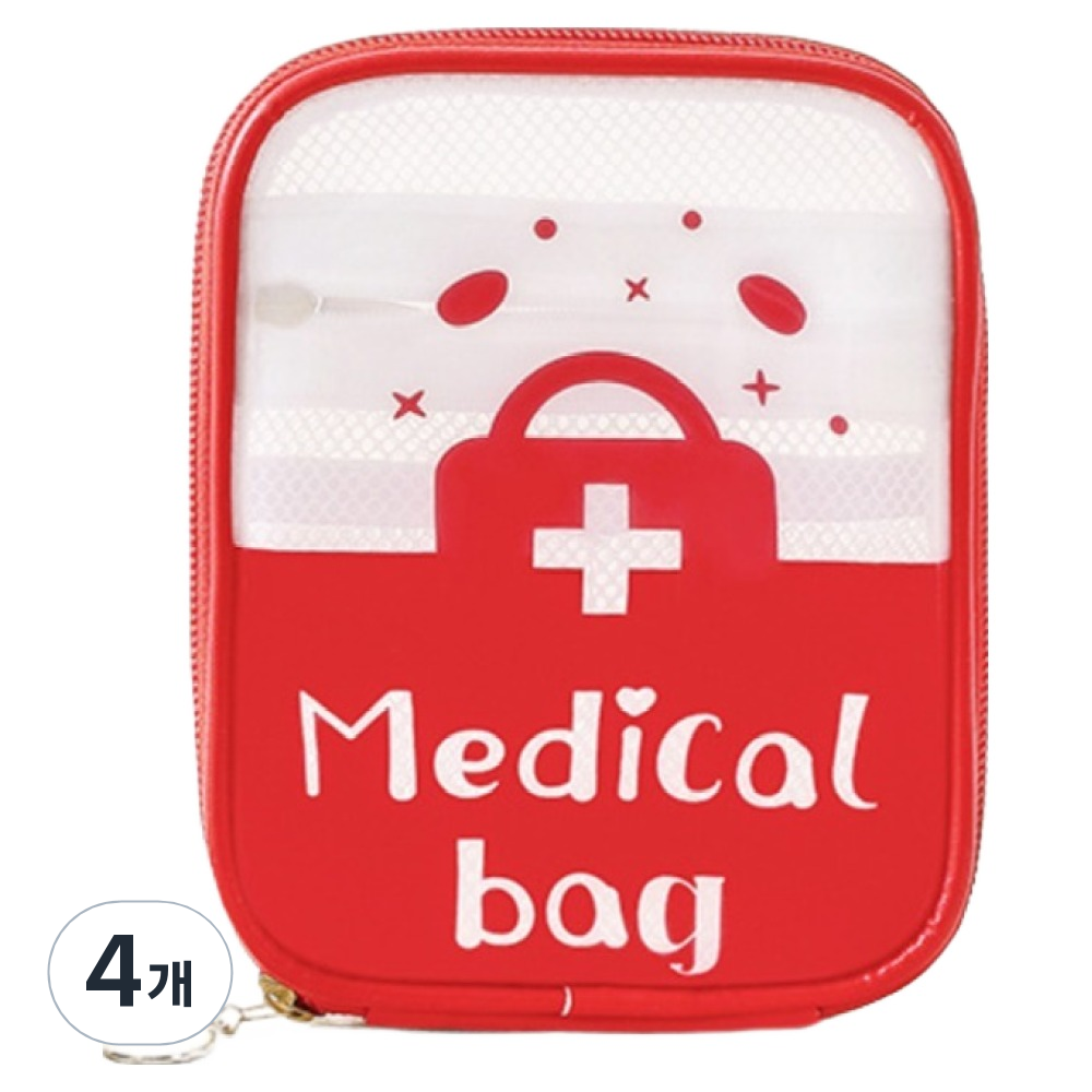 소담몰 응급 여행용 구급 투명 파우치 레드 S  11 x 2.5 x 14 cm 27,860원