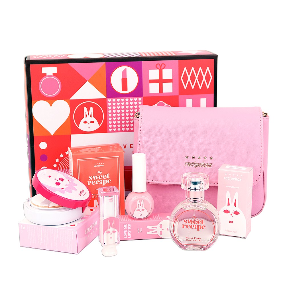 레시피박스 어린이 화장품 선물세트 체리블라썸 A, 체리블라썸 선물세트 A/립스틱-베이비핑크, 1개, 현재가 58,190원