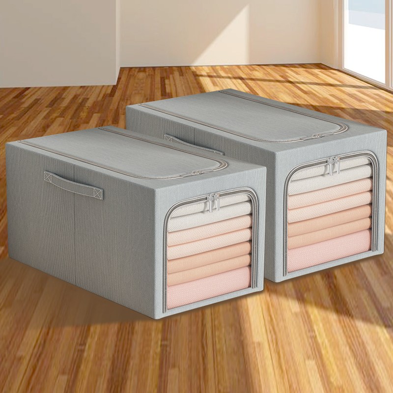 마벨인홈 대용량 프리미엄 슬림 60L 의류 이불 정리 리빙박스, 그레이, 2개 15,900원