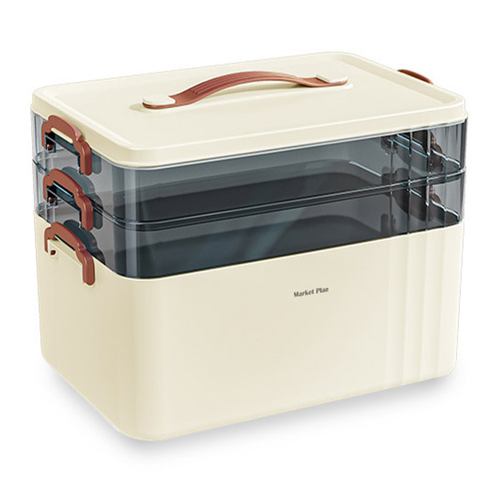 마켓플랜 대용량 3단 구급상자 약통 케이스 크림화이트 15,400원