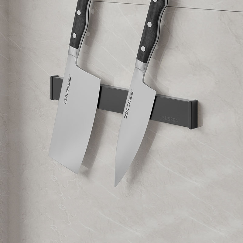 304 스텐 마그네틱 자석 칼 걸이 거치대 주방 싱크대 블럭, 1개, 블랙 30cm 11,900원