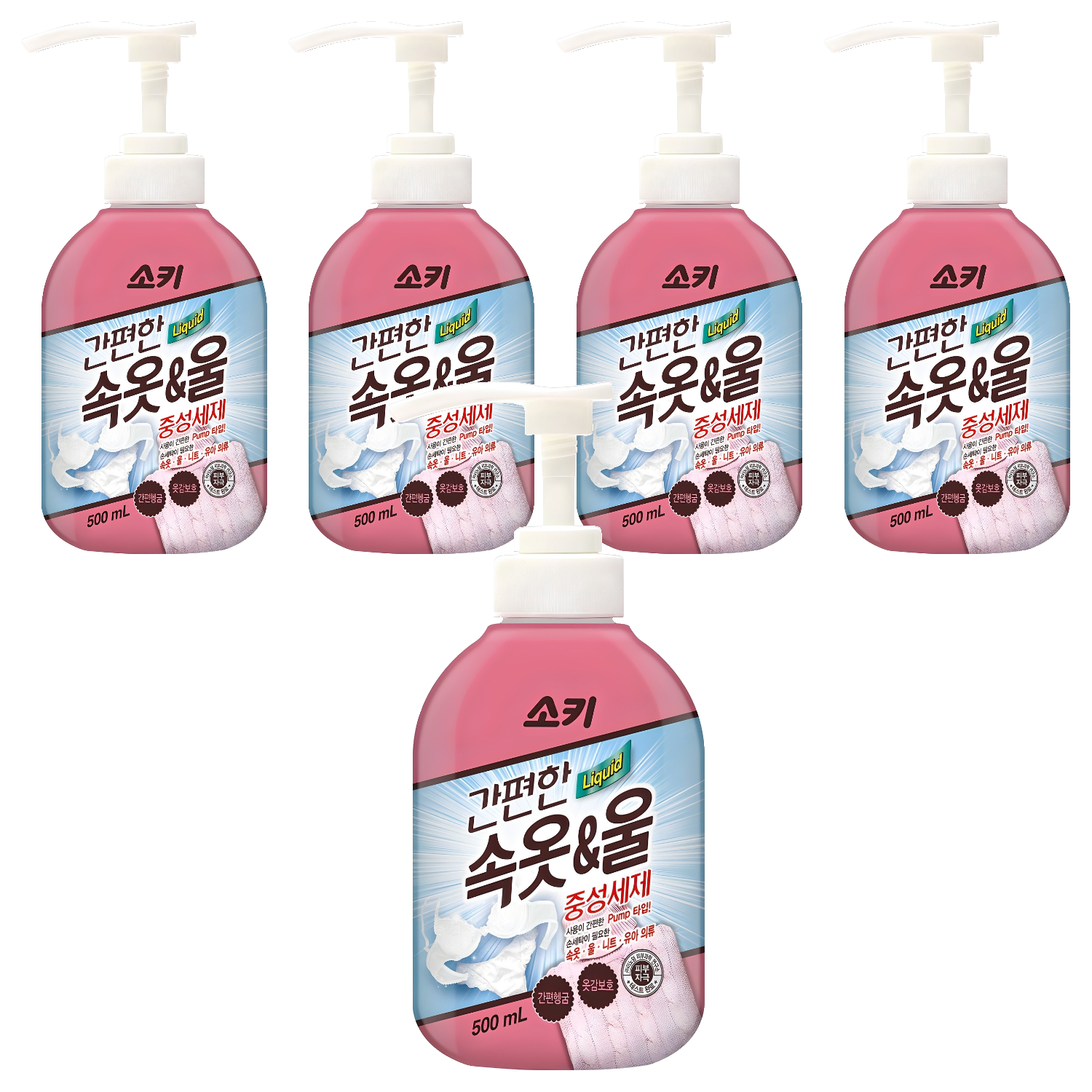 소키 간편한 속옷 울 중성세제 본품, 500ml, 5개 14,000원