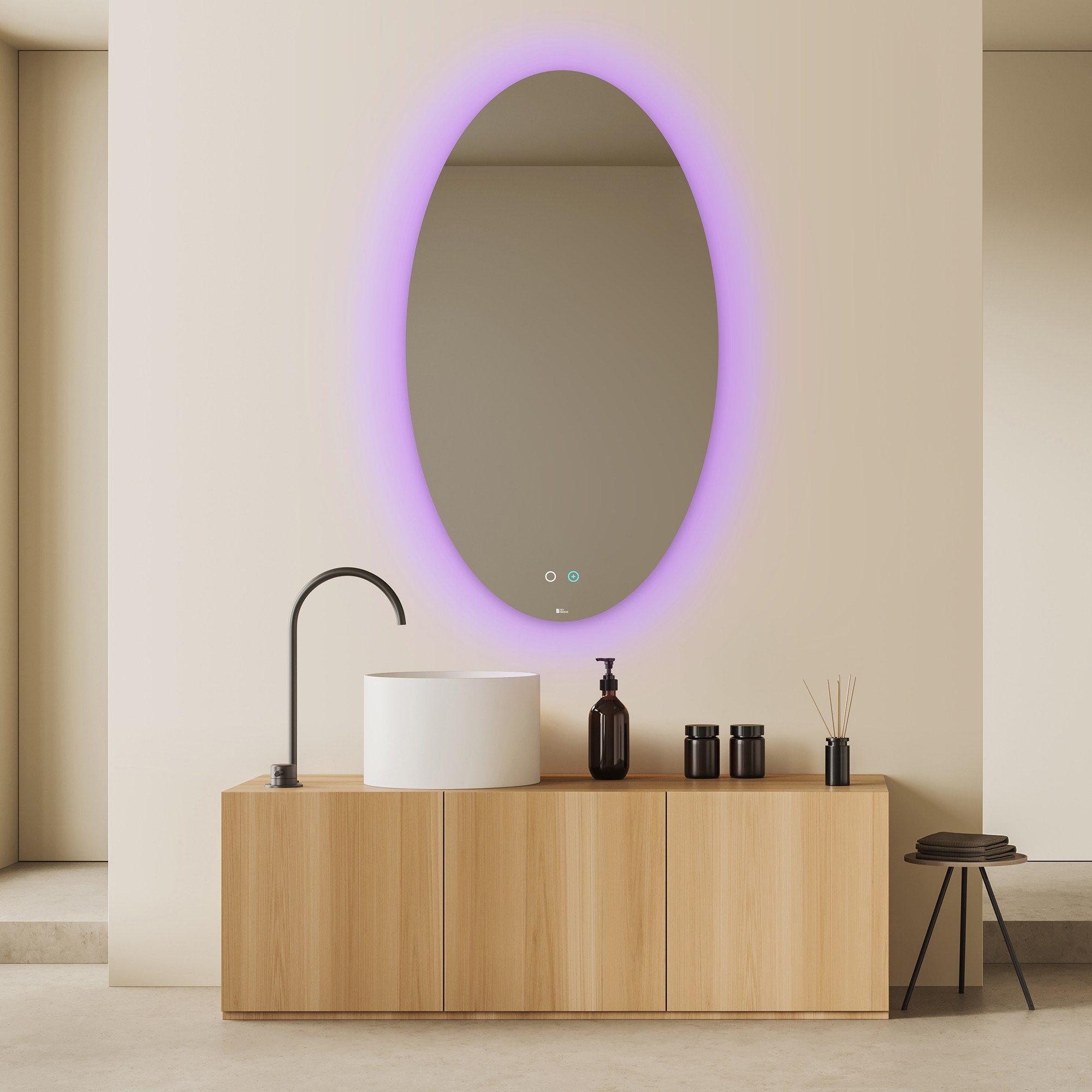 헤이미러 LED 간접 살균 미러 - 긴계란형 305,000원