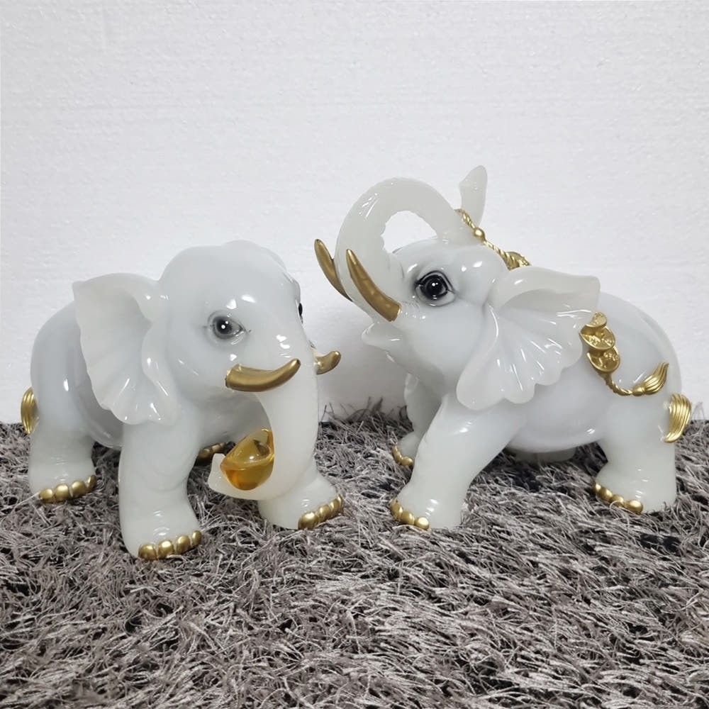 백옥 코끼리 장식품 대형세트 풍수 인테리어 소품 코끼리 장식 개업 집들이선물 98,000원