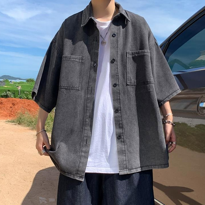 드마엘 아론 남성 탄탄한 데님 반팔셔츠(2color)+델로나 16,990원