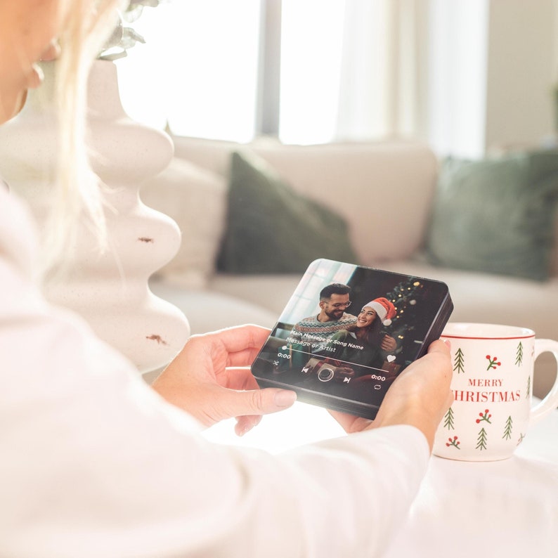 맞춤 라이트 냉장고 음악 자석 - 커스텀 노래 재생, 포토 앨범 커버, 음악 애호가, 홈 데코 소품 33,800원