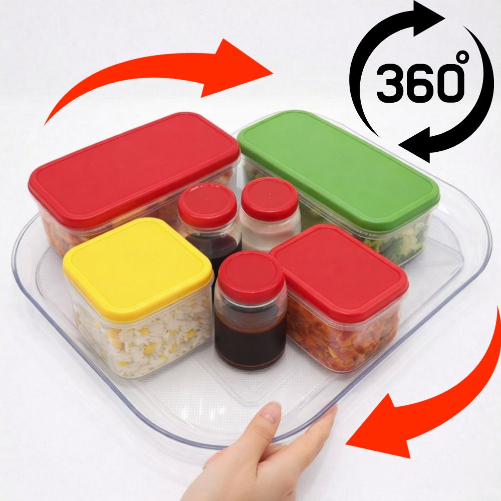 쿠픽스 냉장고 회전트레이 정리 수납선반, 1개, 투명 19,000원