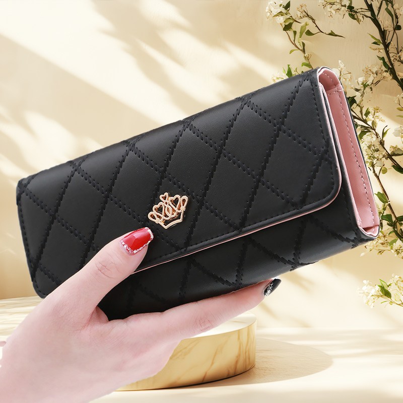 샤샤벨 크라운 퀼팅 장지갑 고급 가죽 여성 지갑 14,800원