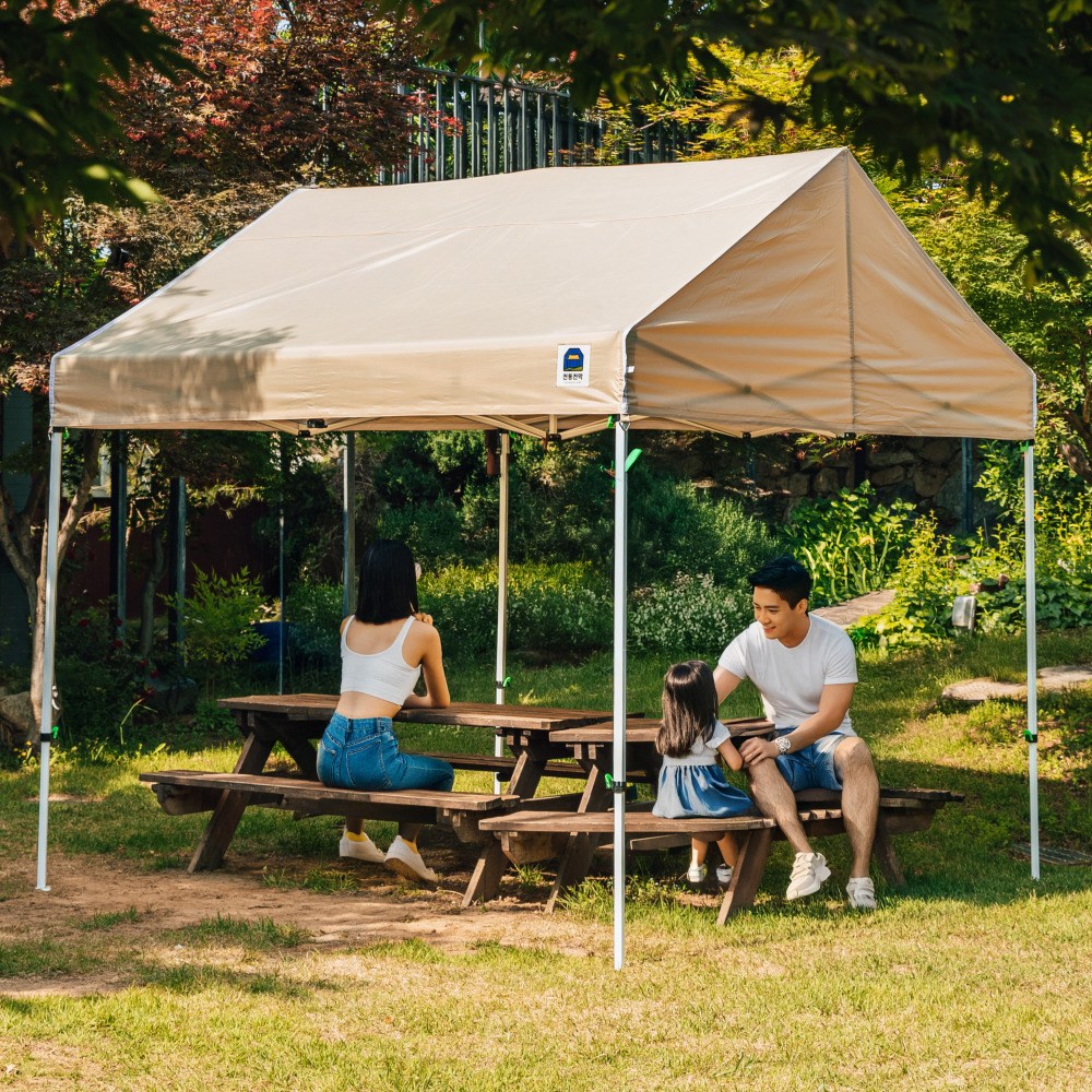 천둥천막 접이식 캐노피천막 행사용 방수 천막 몽골텐트, 베이지 239,000원