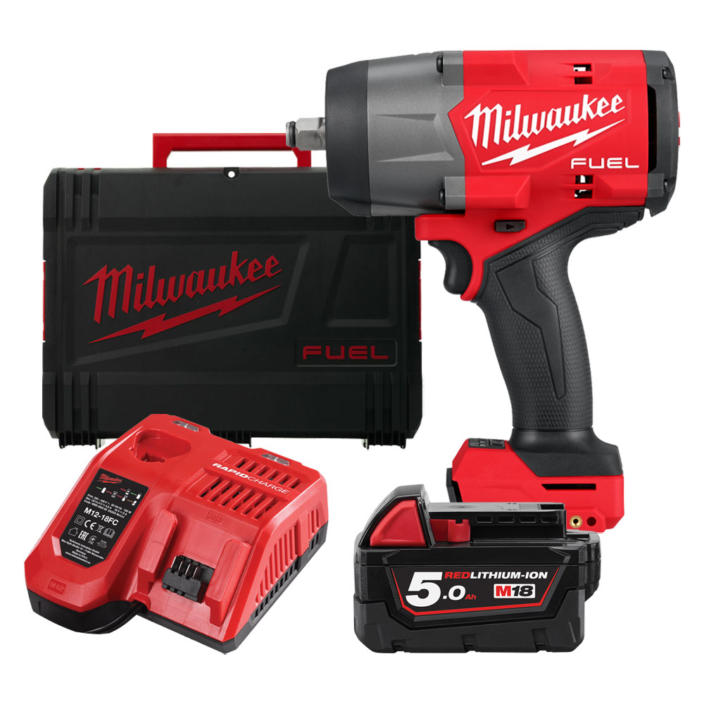 밀워키 M18 FHIW2F12-501X 충전 18V 하이토크 임팩트 렌치 5.0Ah 배터리 1개 세트, 1개 477,820원