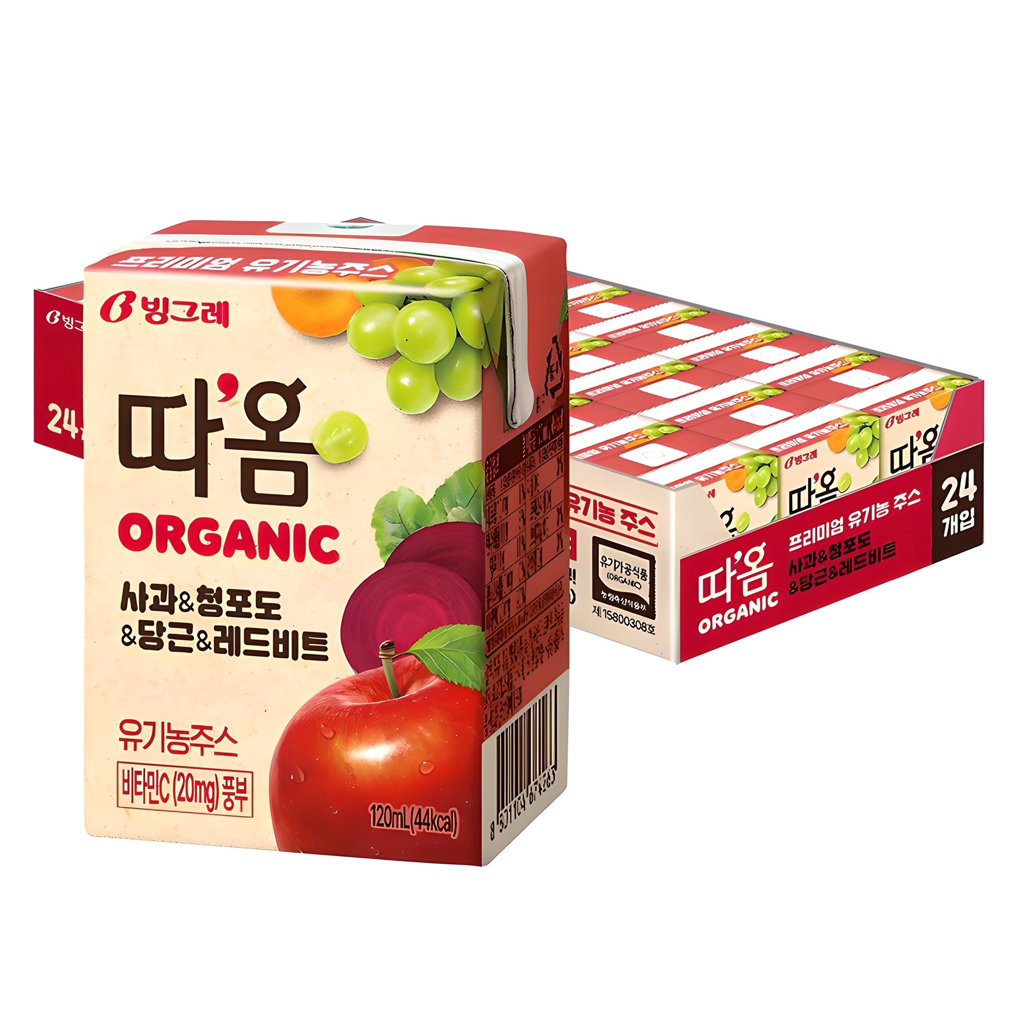 따옴 오가닉 주스 사과 & 청포도 & 당근 & 레드비트 15,660원