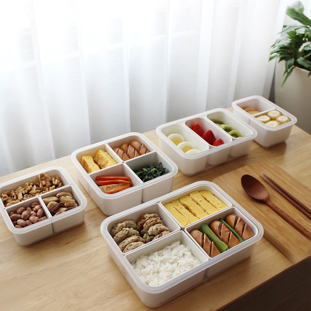 제오닉 나누담 골고루 담을수 있는 직장인 도시락통 (11가지사이즈) 도시락, 9. 나눔찬통 직사각 4칸 1100ml, 1개 4,200원