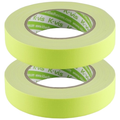kvis 게퍼 개퍼 테이프 gaffer tape 형광노랑 25mm x 25M, 2개 17,900원