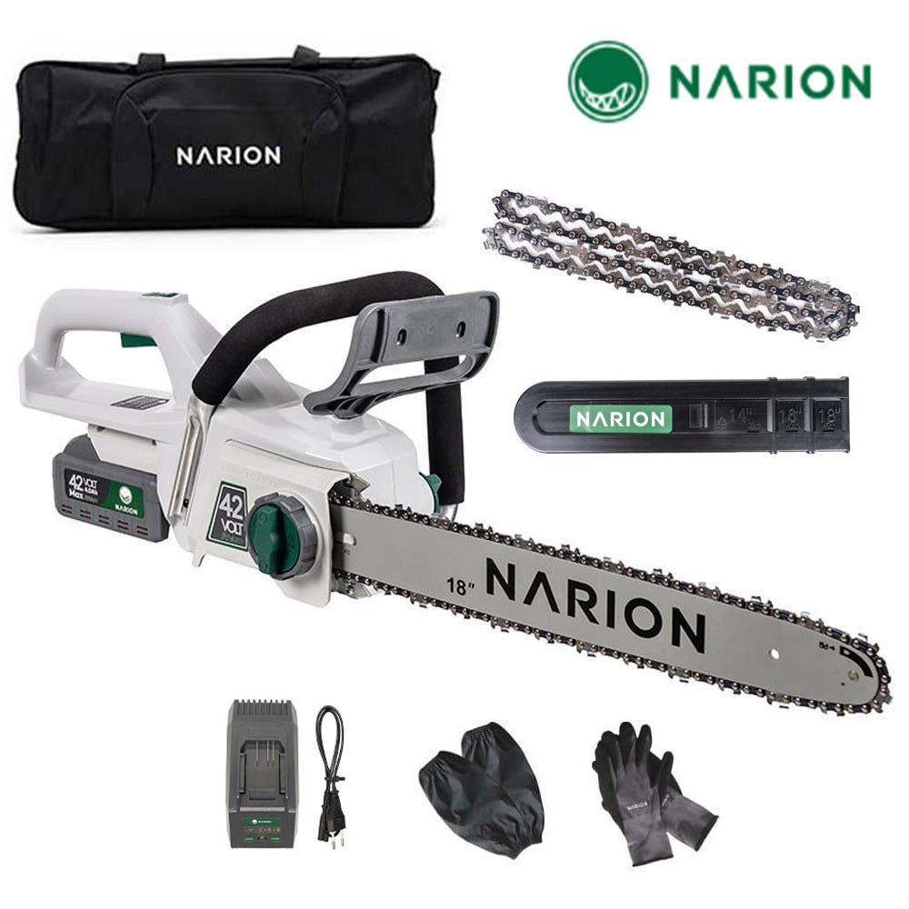 나리온 42V 무선 전기톱 40CM FNJ160R 충전 체인톱 전동톱 전용가방 풀세트 299,000원