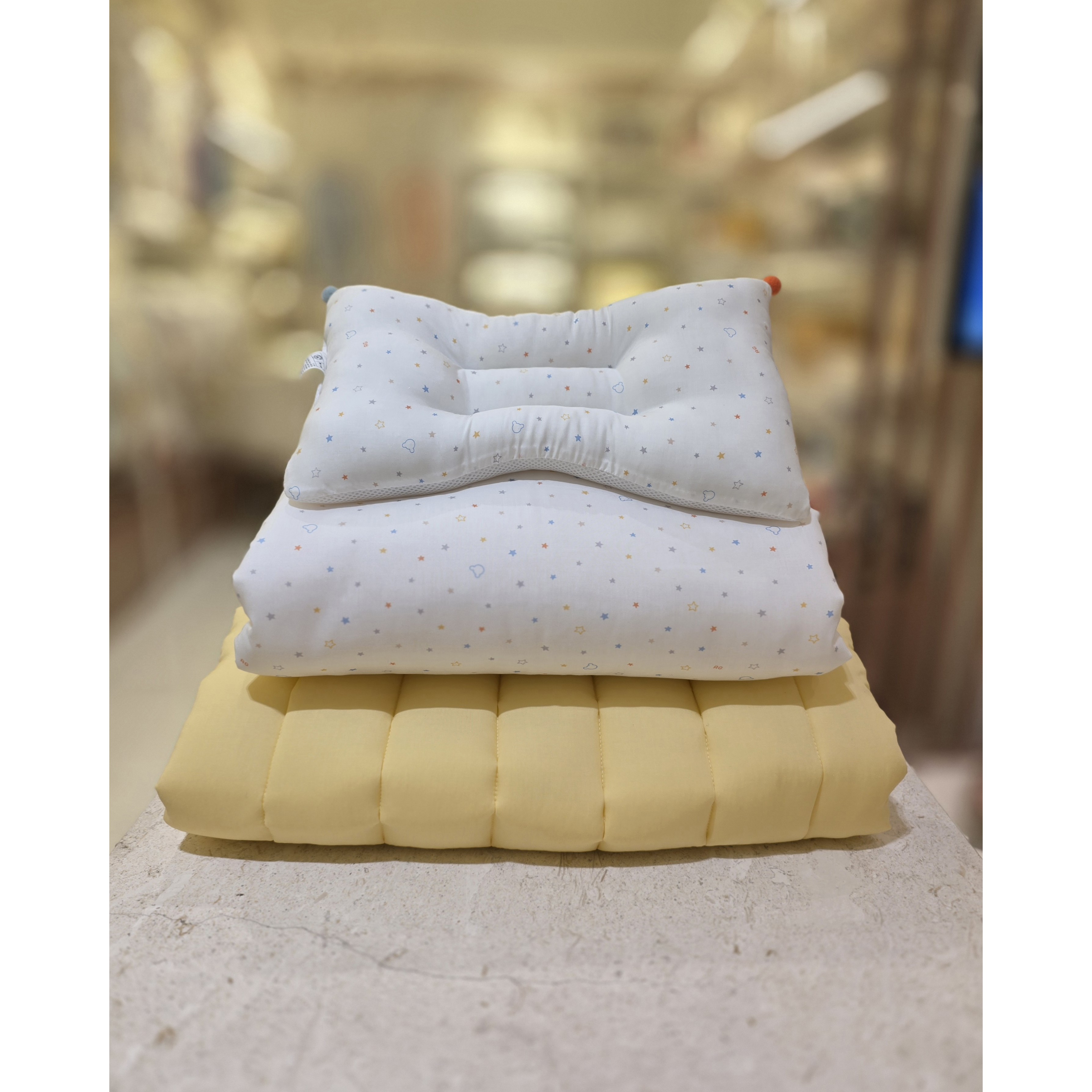 [아가방]강남점*부드러운 촉감이 너무좋아/귀여운 별패턴 야기이불+패드+베개세트/아기를위한 꿀잠 이불세트, 멀 티 189,000원