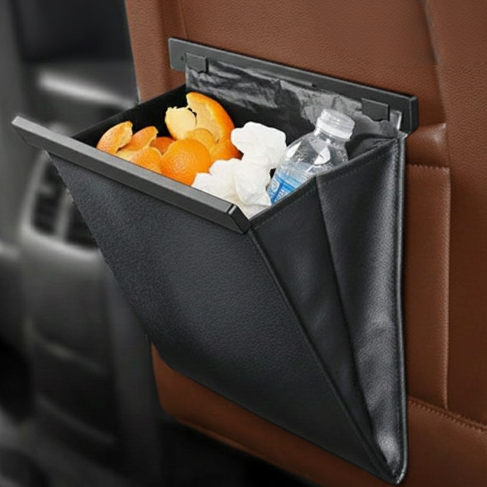 루프메이드 차량용 뒷자석 쓰레기통 차량용 접이식휴지통, 1개, 블랙 8,000원