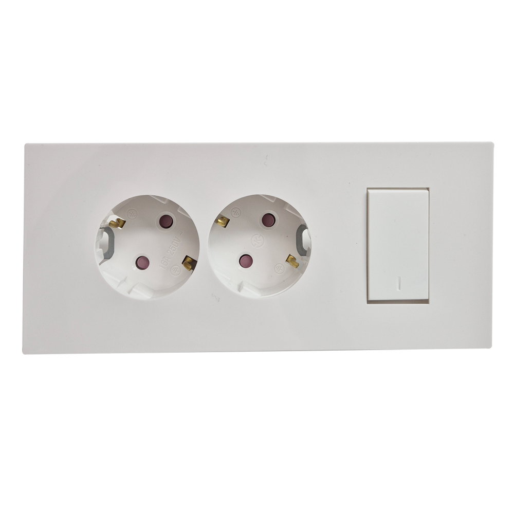 위너스 가로형 2구 스위치 부착 콘센트(화이트), 2개 30,000원