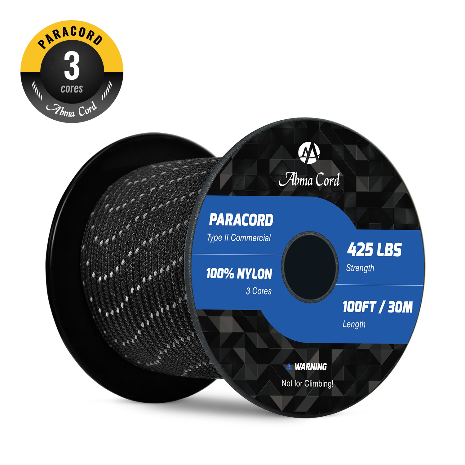 3mm 파라코드 425lbs 나일론 30M 로프 3가닥 II형 낙하산 코드 (야외, 공예, DIY용) 16,890원