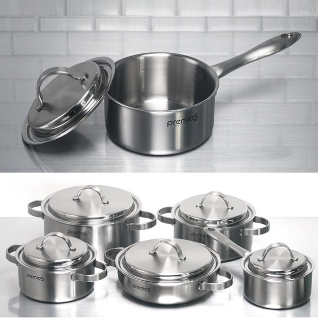 키친아트 프리미오 통5중 스텐냄비 5종세트 223,900원