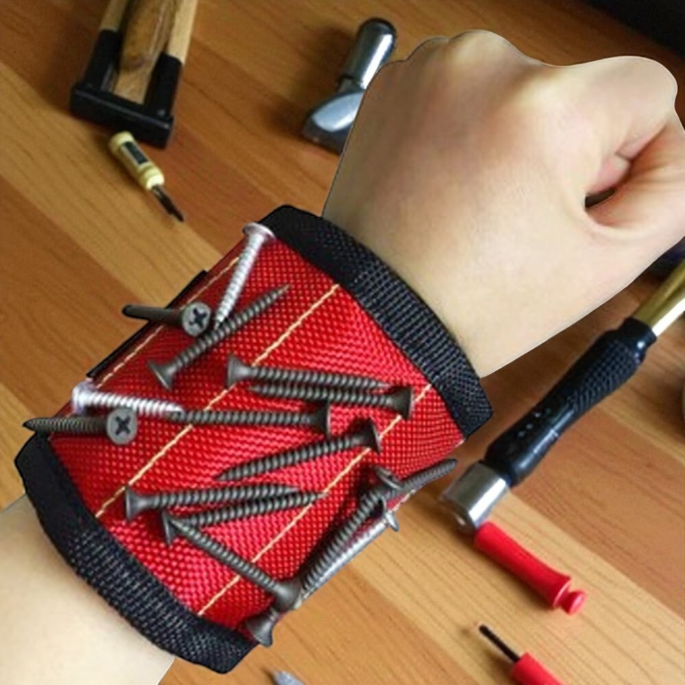 작업용 손목 자석 밴드 자석 아대 팔찌 노가다 탈부착 밴드 공구 공구걸이 고정 마그네틱 다용도 강력 6,600원