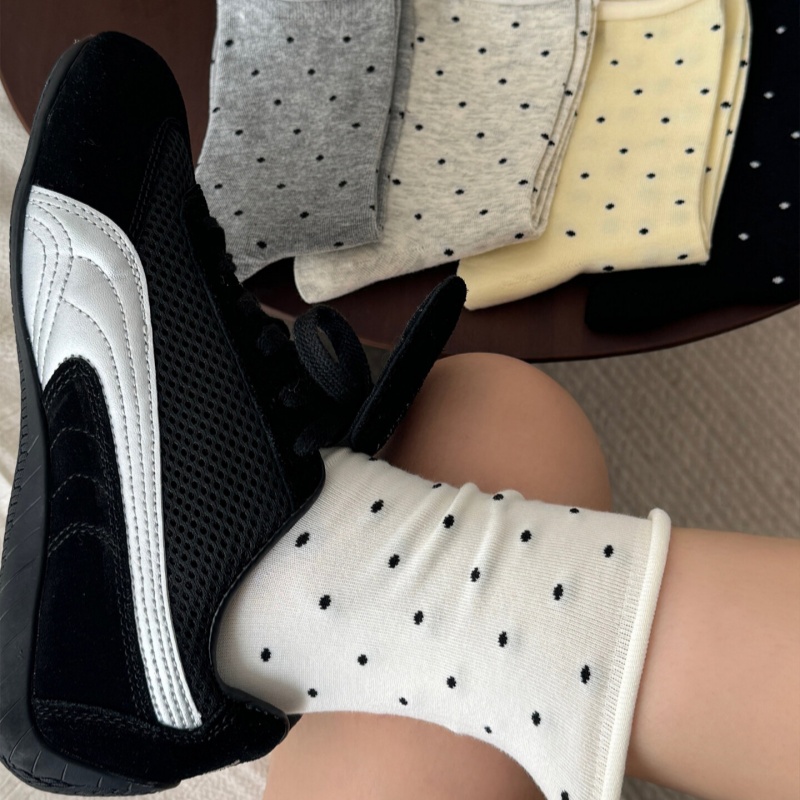 MJLP 여성 순색 압박 봄여름 양말 중목 양말 장목 양말 중목 양말 흰양말 운동 면 양말 5족 세트 8,990원