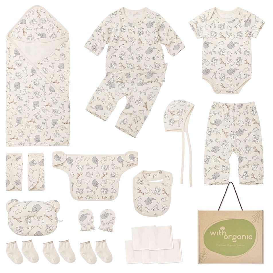 위드오가닉 신생아용 모모의숲 프리미엄 여름 출산선물 세트 118,070원