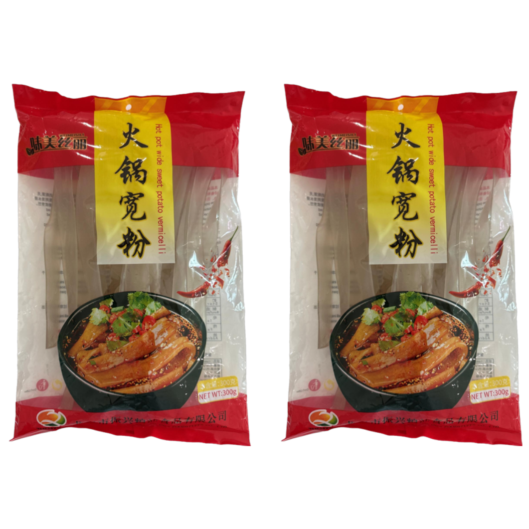 롱커우진싱 중국 마라탕 훠거 넓은 당면(고구마전분 84% 함유), 2개, 300g 6,400원