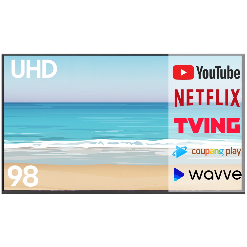 삼성전자 최신형 Crystal UHD 4K 스마트 LED TV 98인치(248cm) 98DU9000 2,999,000원