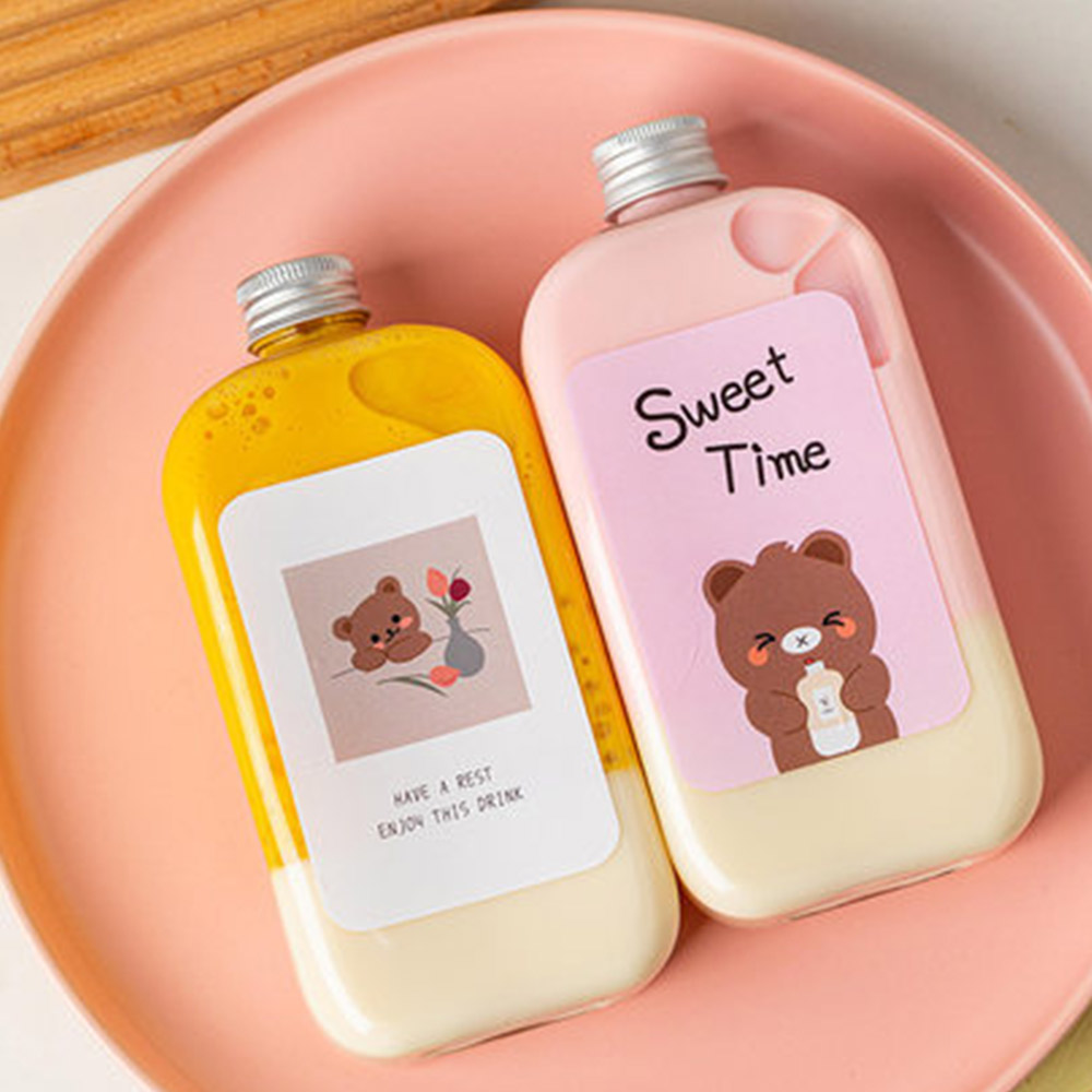 밀크티병 IW80 250ml 은색캡 200개 (약 가로 6.8cm x 세로 3.4cm x 높이 14.9cm) 95,000원