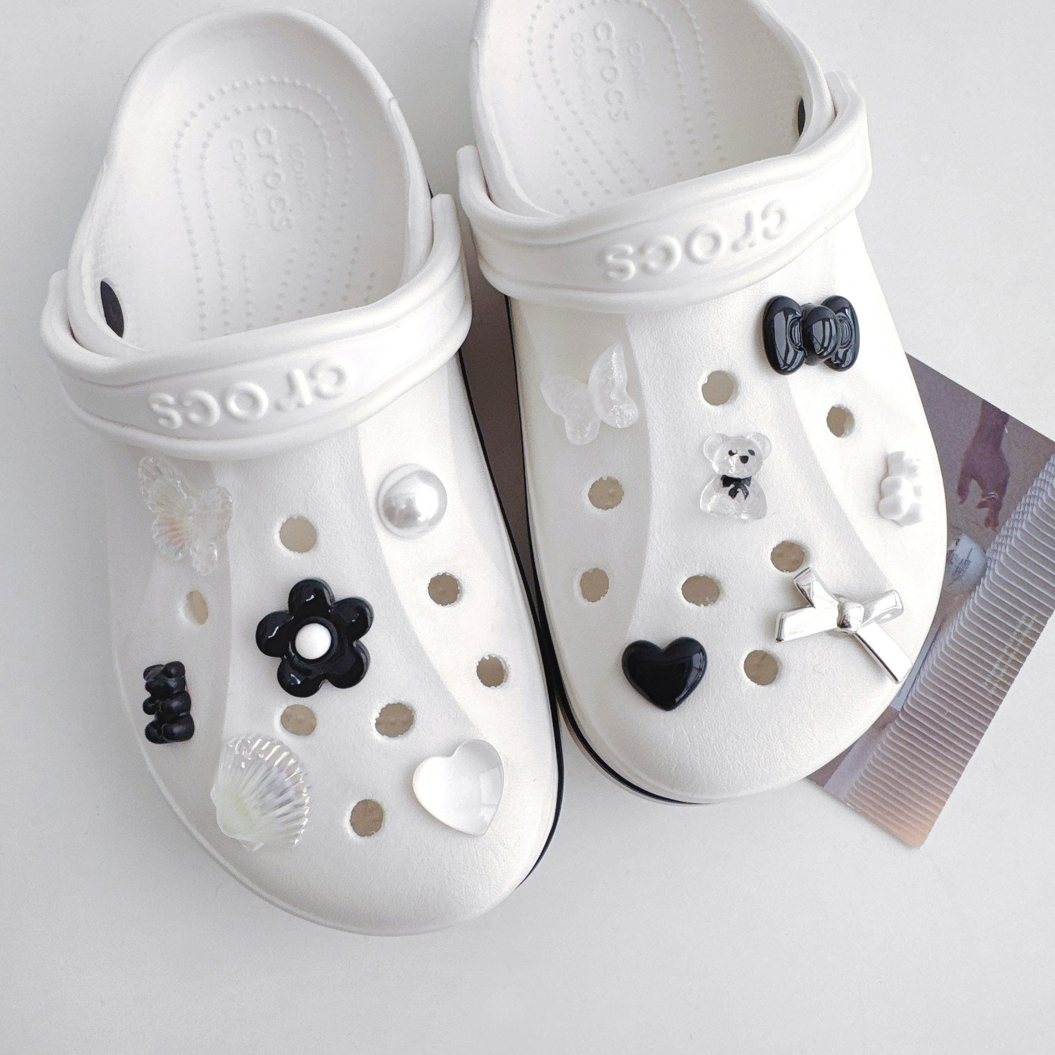 해브웜스 곰돌이 리본 신발 파츠 세트 12p 12,900원