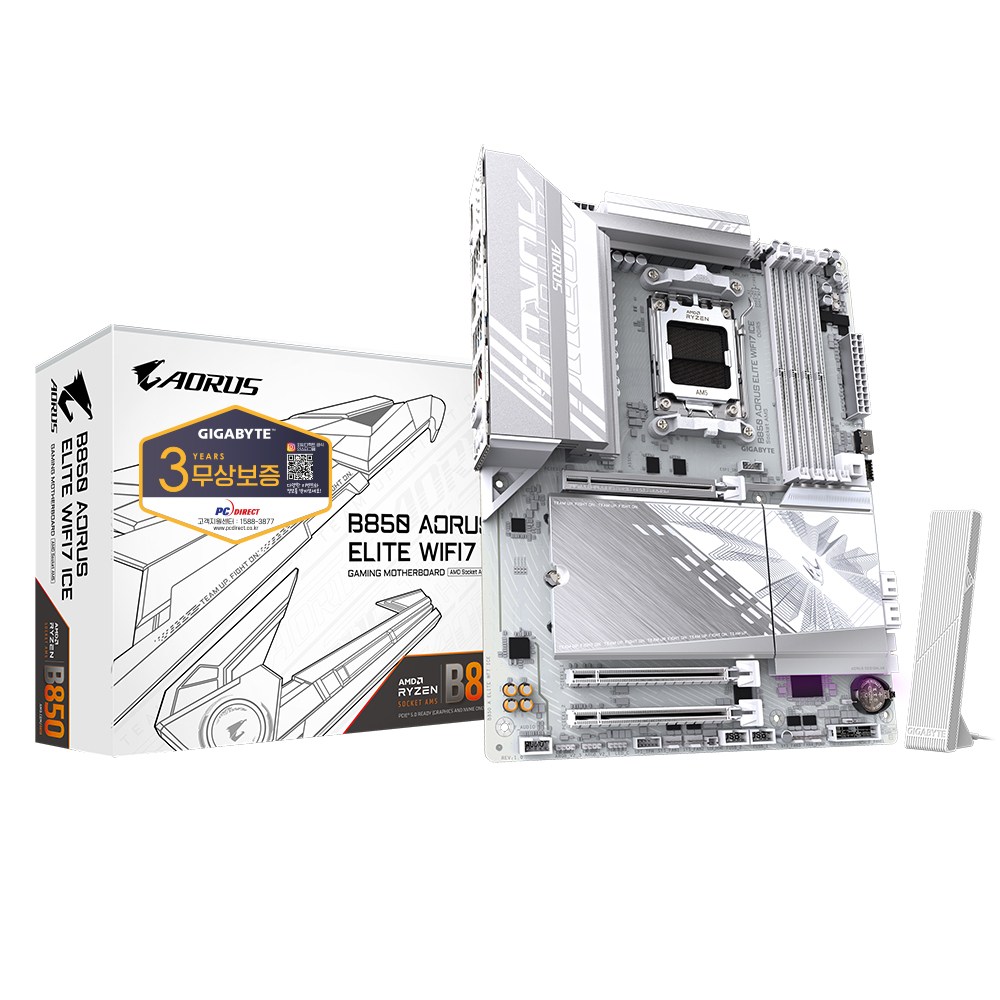 GIGABYTE B850 AORUS ELITE WIFI7 ICE 피씨디렉트, 단일상품 319,000원