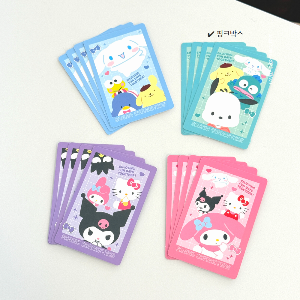 일본정품 산리오 캐릭터즈 비밀메모 스크래치 시크릿 카드 2종택1, 1개, 16매, 핑크박스 18,900원