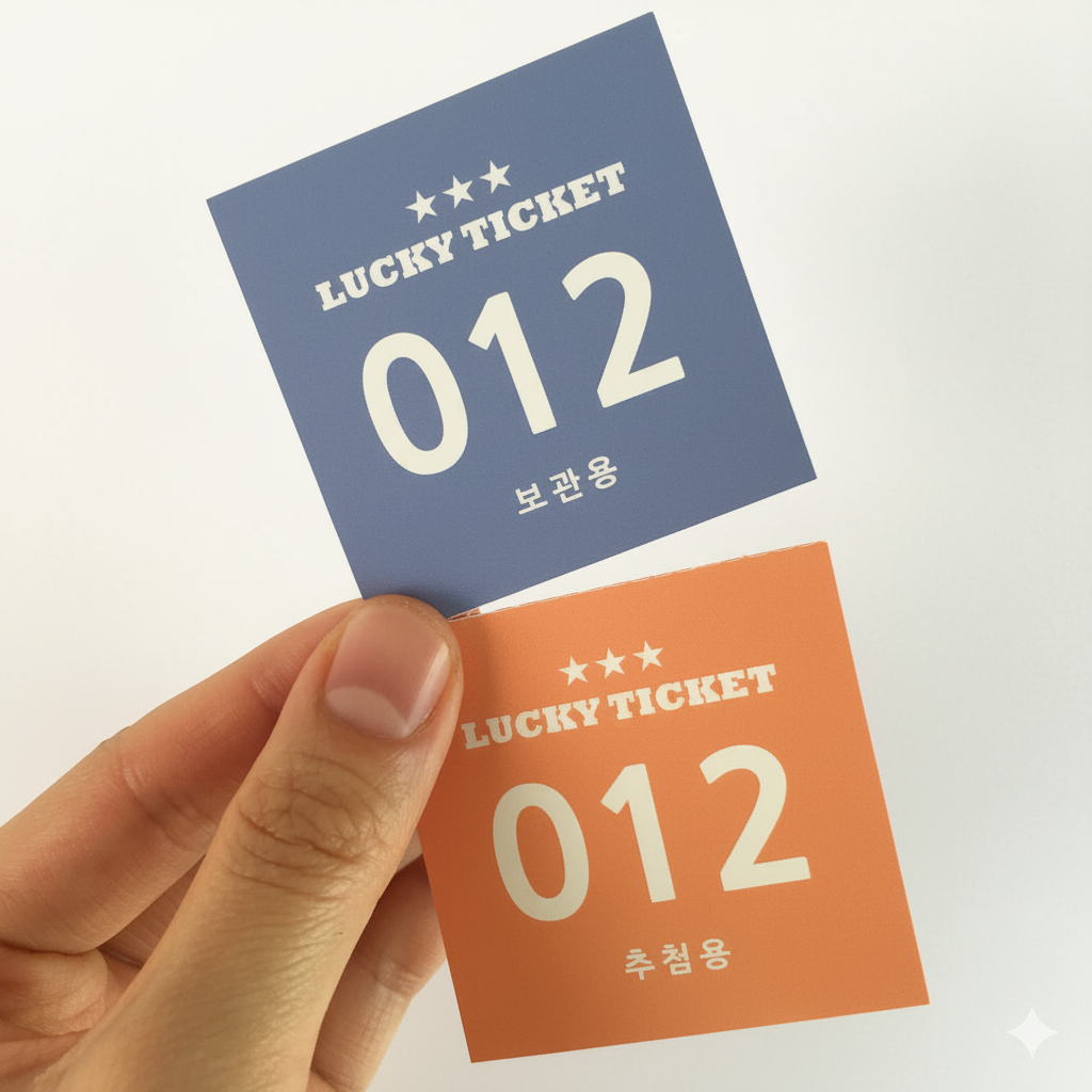 럭키 티켓 001-100 / 001-200 행운권 추첨권 경품응모권 11,200원