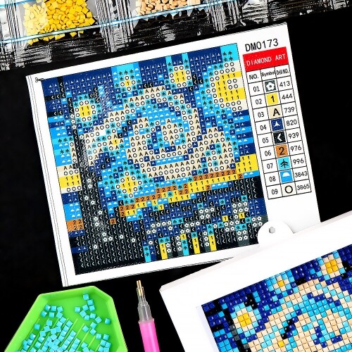 보석십자수 별이 빛나는 밤 명화, 1개 1,500원