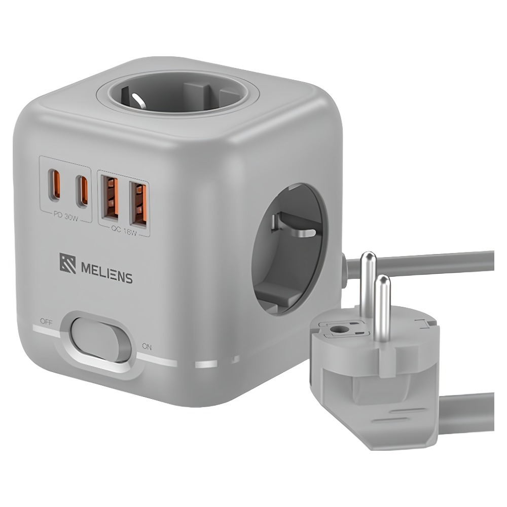 멜리언스 USB C타입 4구 4000W 고용량 PD 30W 고속 가정용 큐브 멀티탭 ML-OLC01, 1개, 현재가 35,010원