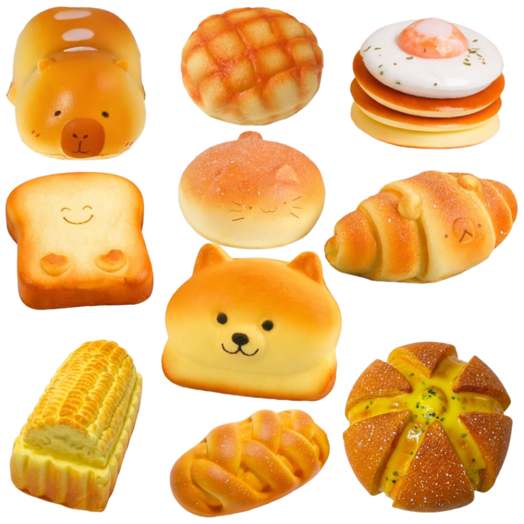 [디자인 추가] 쫀득빵 스퀴시 말랑이 말랑 쫀득 주물럭 촉감놀이 스트레스 베이커리 식빵 3,800원