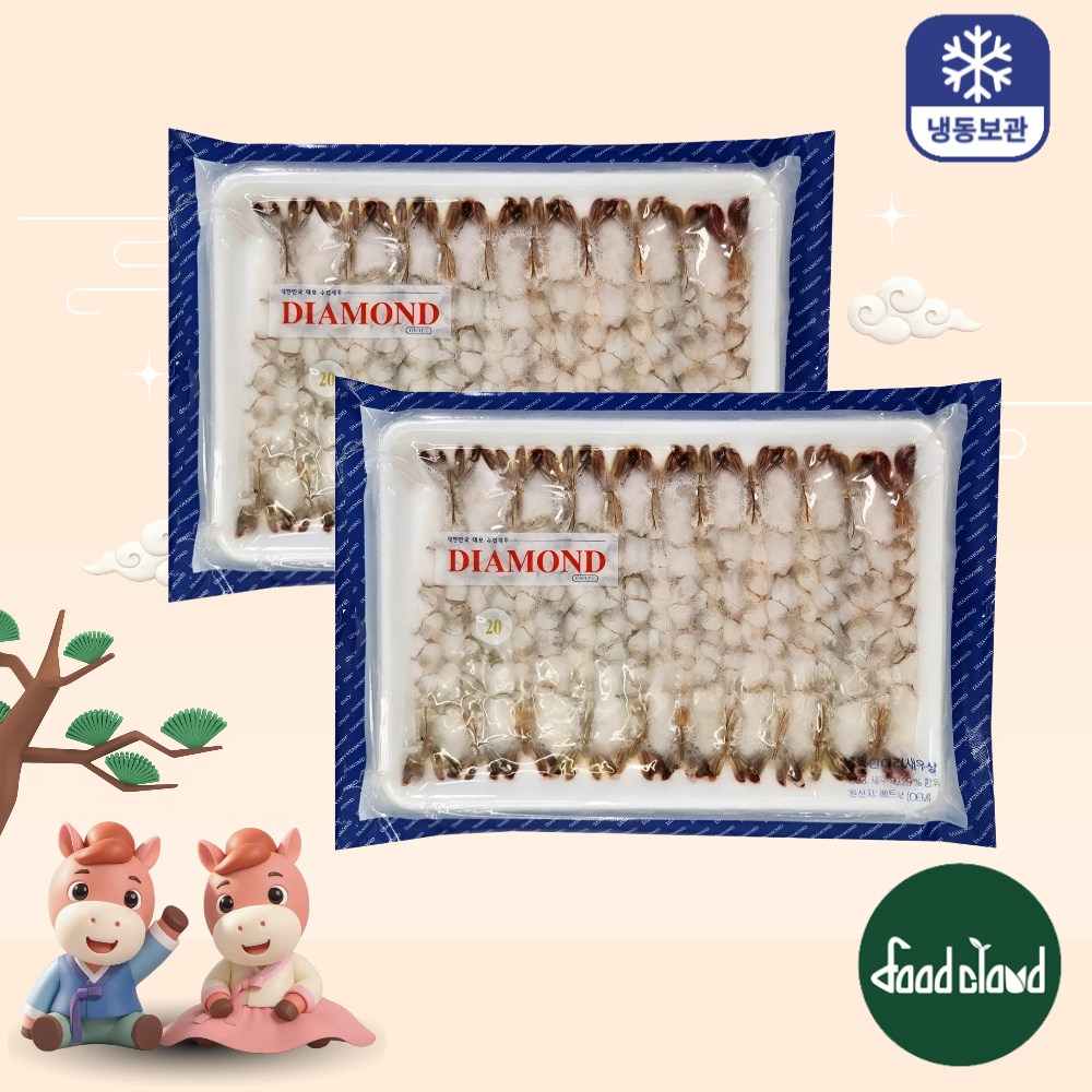 [명절 기획전] 다이아몬드 노바시새우 [20미] (450g), 2개, 450g 29,900원