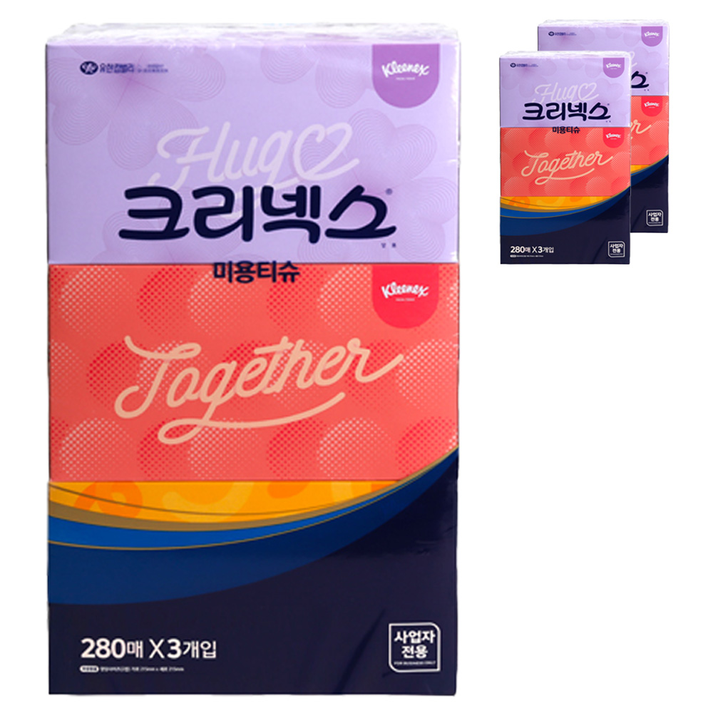 크리넥스 미용티슈 콤비 2겹 3입 25,530원