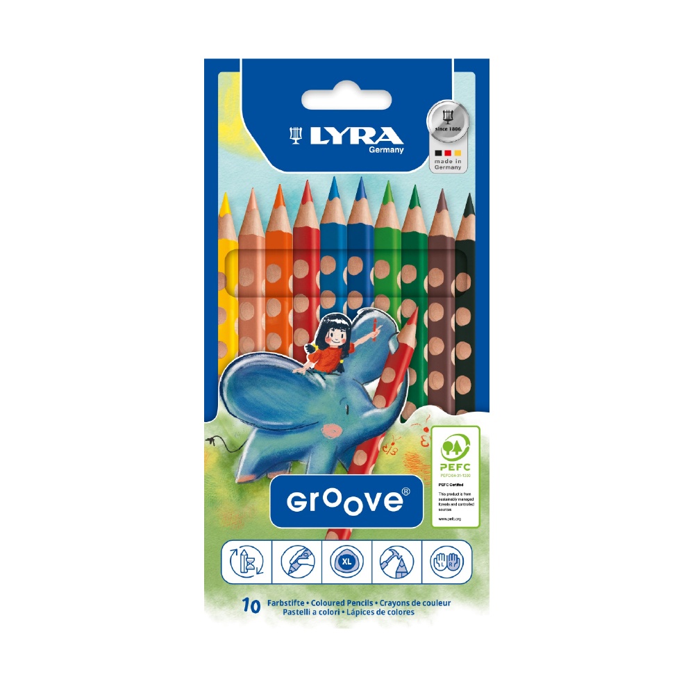 리라 그루브 점보 교정 어린이 10색 색연필, 단일상품, 수량본상품선택 25,000원