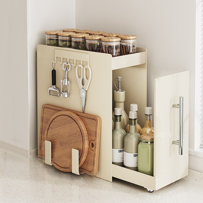 SeekFun 슬라이딩 주방 양념통 정리함 조미료 선반 대용량 수납 다용도 틈새 소스 트레이 철제 녹방지 오일병 조리도구걸이 도마꽂이 위생적인 46,450원