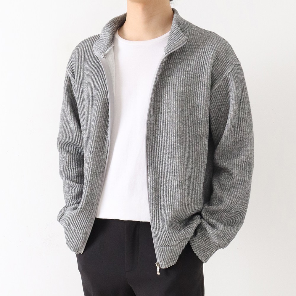 당일발송 로컨 골지 차이나 니트 집업 가디건 빅사이즈 ZZBCD022 33,800원