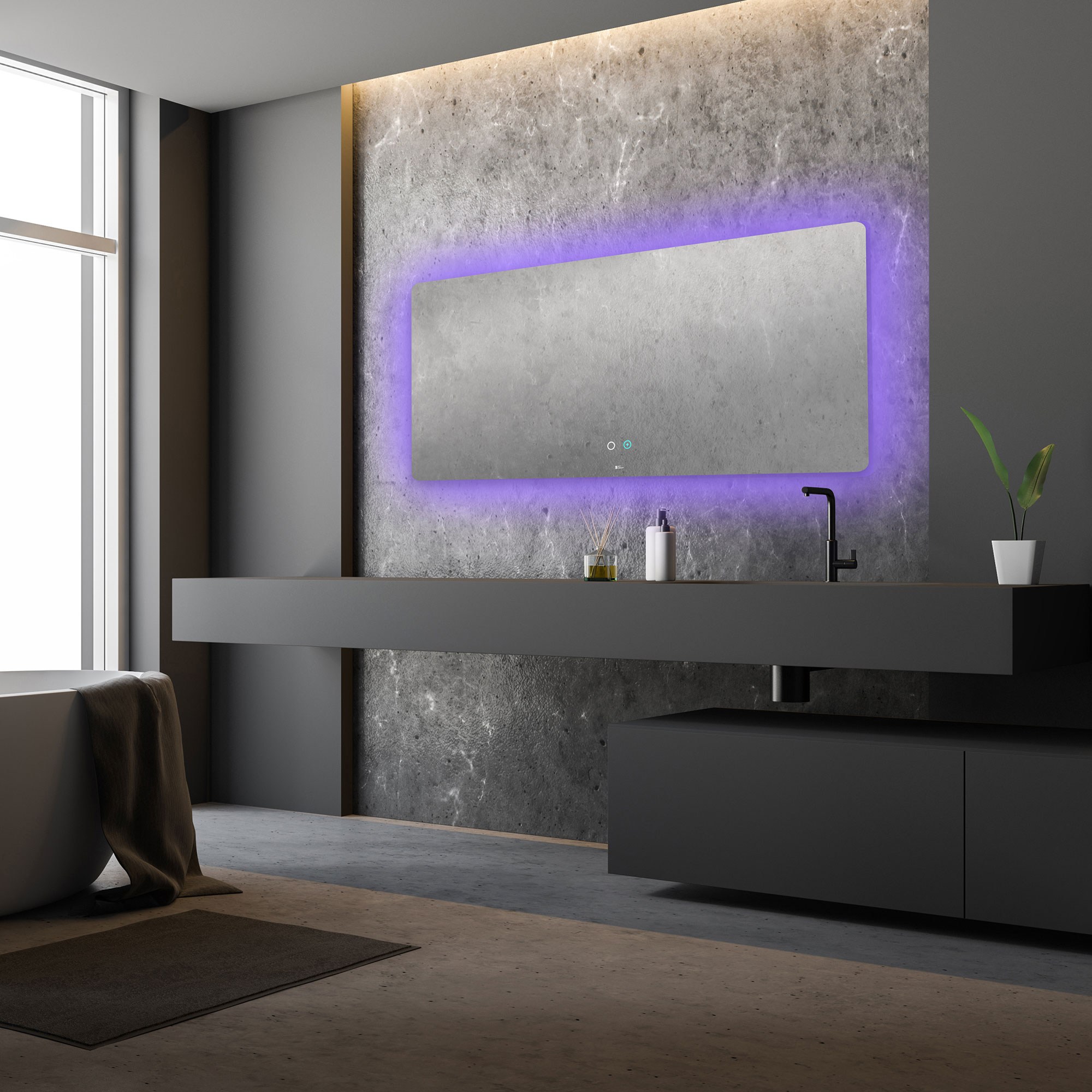 간접 살균 미러 LED 긴사각형 조명 거울 359,000원