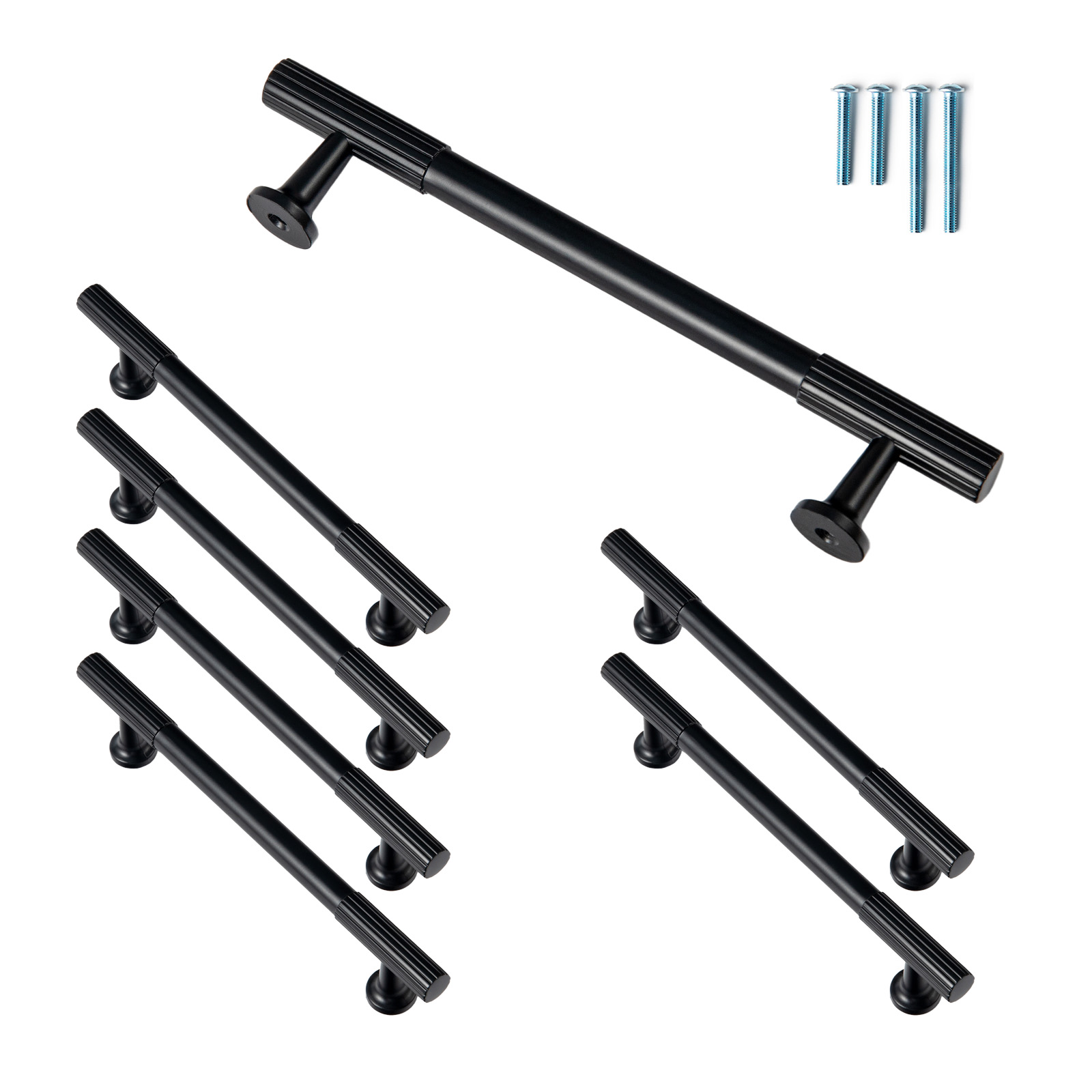 Goo-Ki 서랍손잡이 아연합금가구손잡이, 6개, 128mm,B-블랙 69,600원