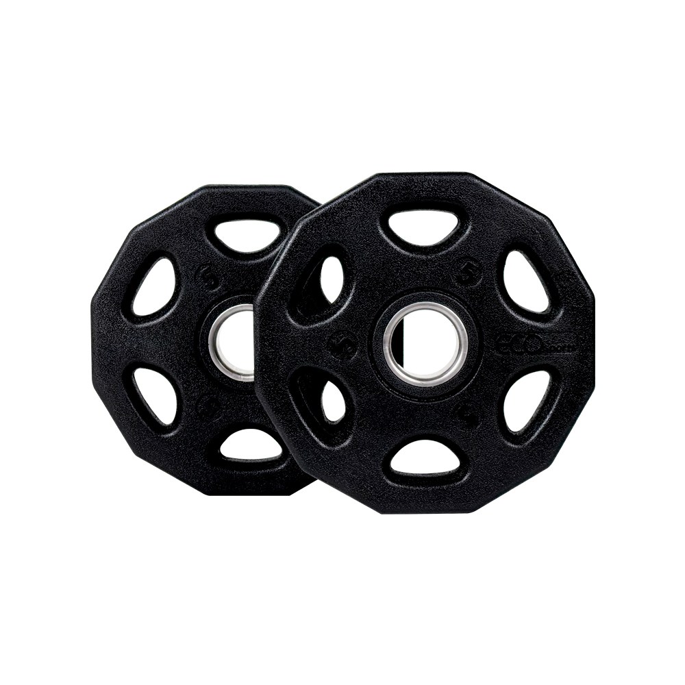 에코스포츠 바벨 중량 원판 6홀 12각, 블랙, 2개, 5kg 34,800원