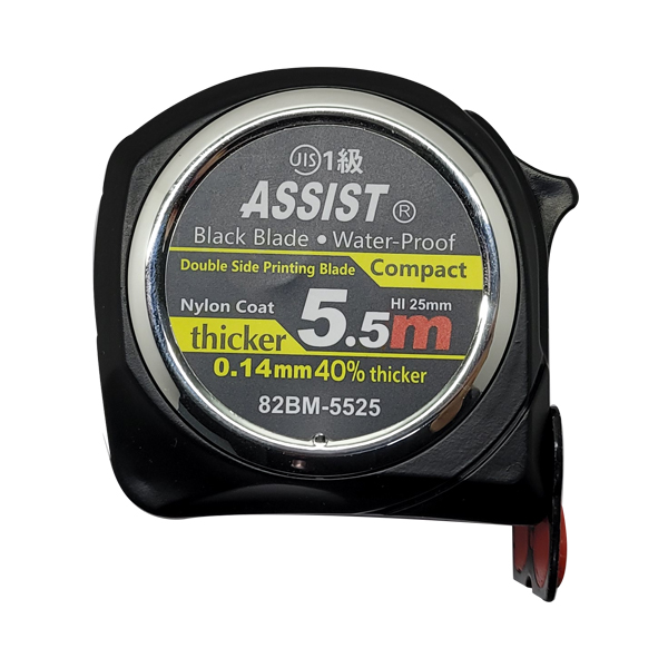 자석줄자 블랙 assist 5.5M 7,5M 작업줄자 소형줄자 매직락, 1개 16,330원