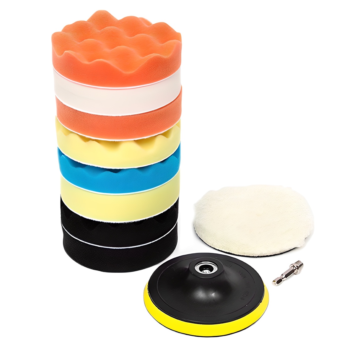 지오비즈 전동드릴용 광택 스펀지 패드 125mm 11종 세트, 현재가 8,850원