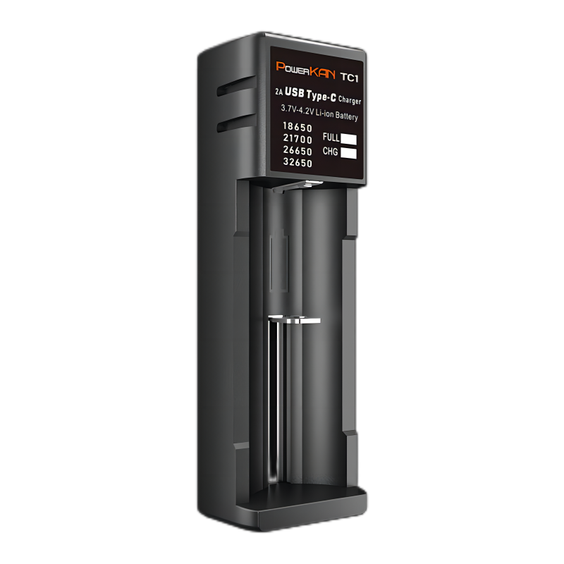 POWERKAN 2A 고속 충전기 Li-ion 리튬이온 충전지 전용 충전기 3.7V TC1 건전지 배터리 충전기 26650 18650 과충전방지 파워칸 충전기, 1개 9,360원