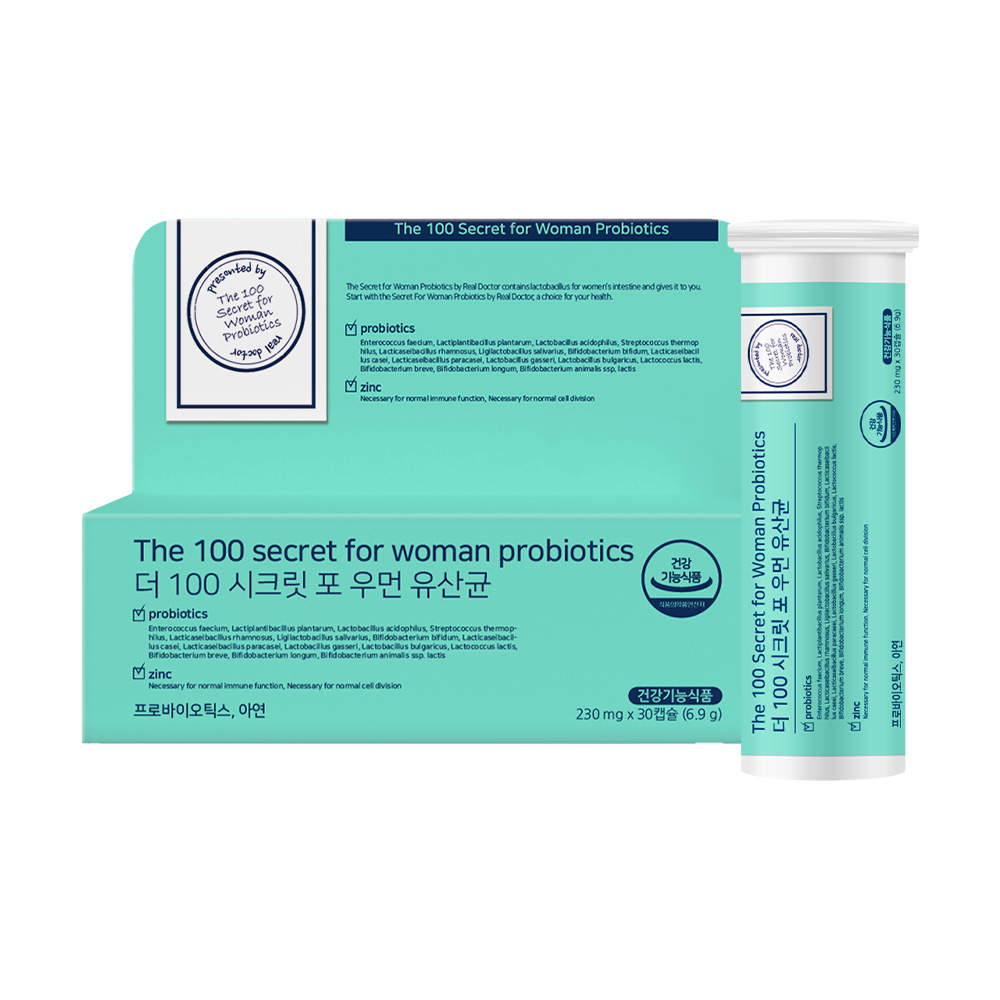더 100 시크릿 포 우먼 유산균 /임산부안심유산균 수유기여성유산균 다니스코 특허유산균 /식약처등록19종유산균함유/ 국제특허 VL8질유래유산균 플래티넘, 1박스, 30정 120,000원